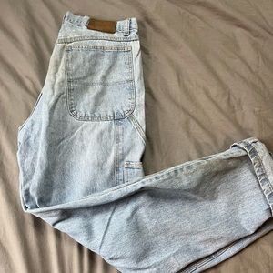 Wrangler, light, blue faded, carpenter pants